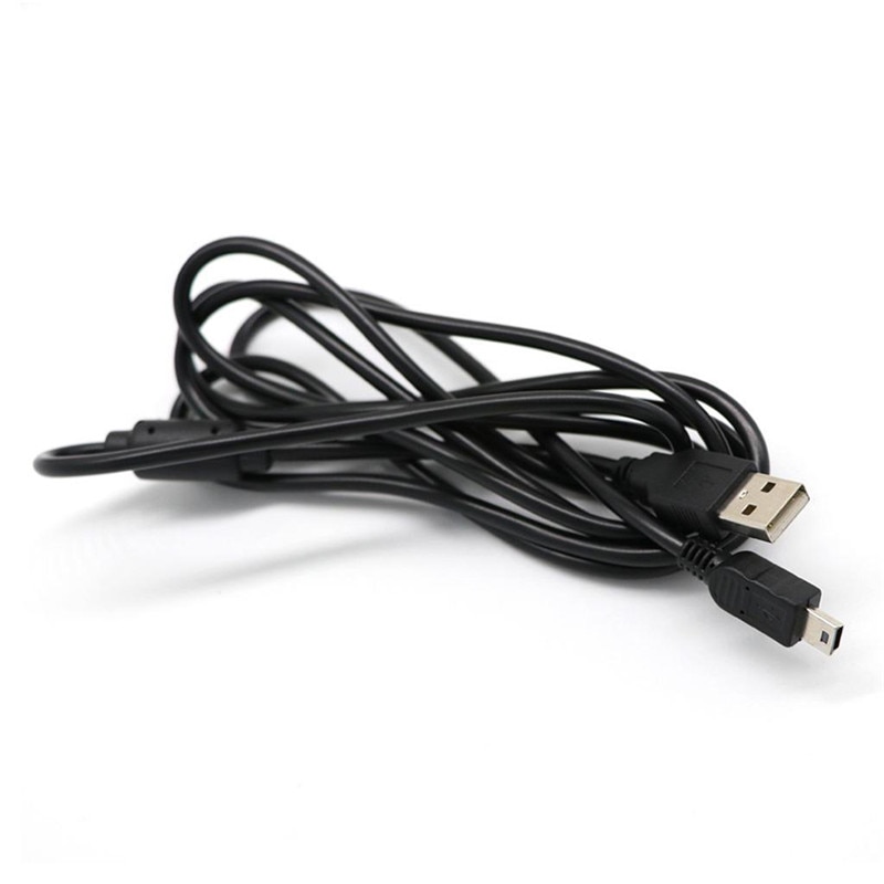 USB 2.0 Black 5-Pin Data Charger Cable 1.8M For Ps3 Game Wireless Controller Connect Computer Play And Charge