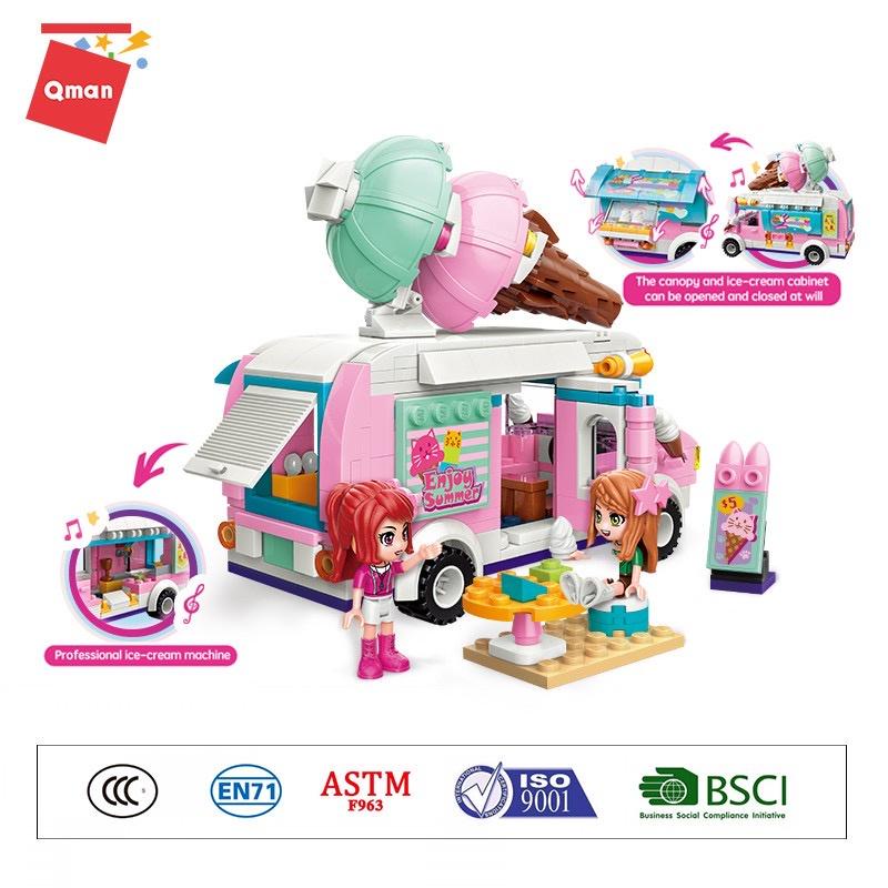 Đồ chơi lắp ráp xếp hình Qman 2029 - Xe Kem (388 Mảnh Ghép)