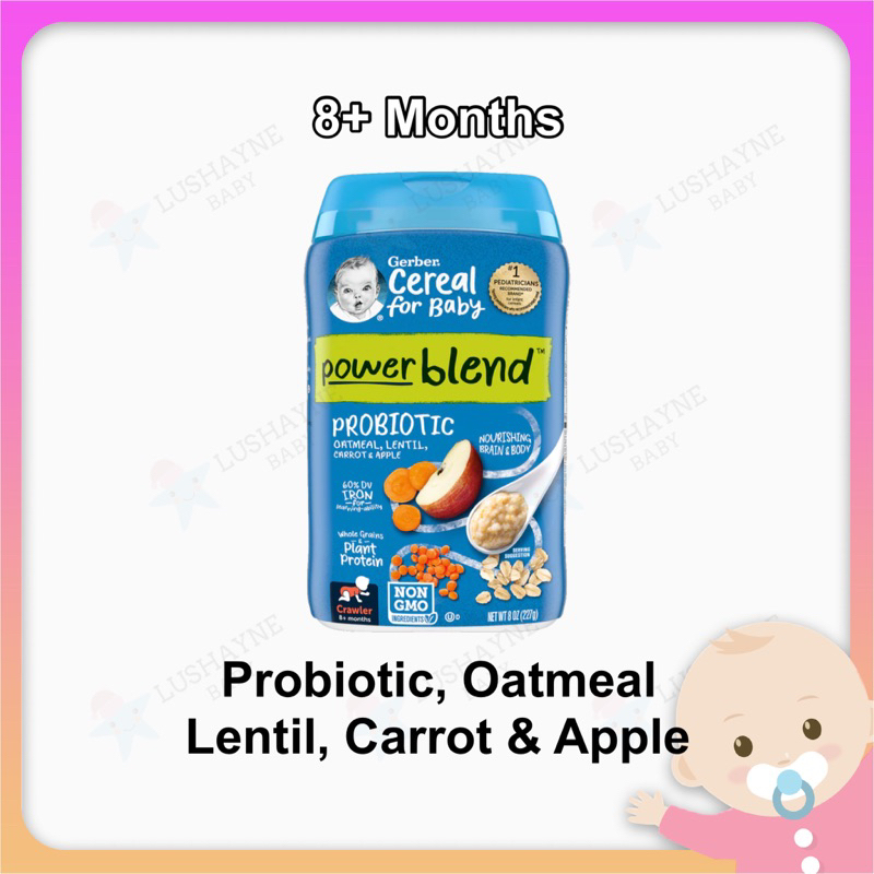 Makanan Tambahan Bayi GERBER Baby Organic Cereal Rice Grain Oatmeal