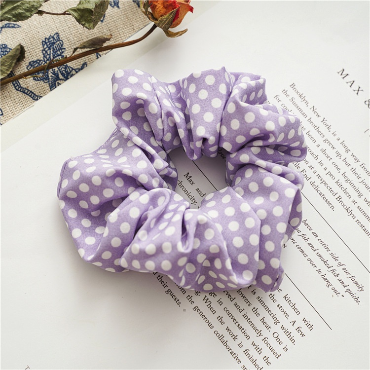 Dây cột tóc srunchies nữ xinh xắn màu tím mộng mơ