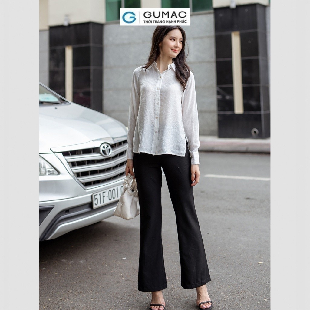 Áo sơ mi nữ tà lệch thời trang GUMAC AD06045