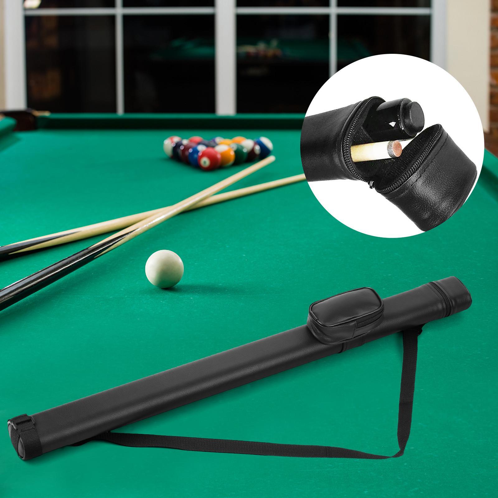 Sleek PU Leather Professional BilliardPool Cue Rod Bag Protector Adjustable Strap for Enhanced Portability