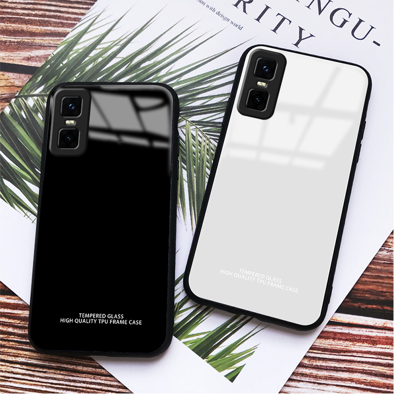 Biruiqu%20For%20Infinix%20GT%2030%20Pro%20Tempered%20Glass%20Back%20Soft%20Silicone%20Edge%20Black%20Case%20Cover%20Casing%20-%20Image%202