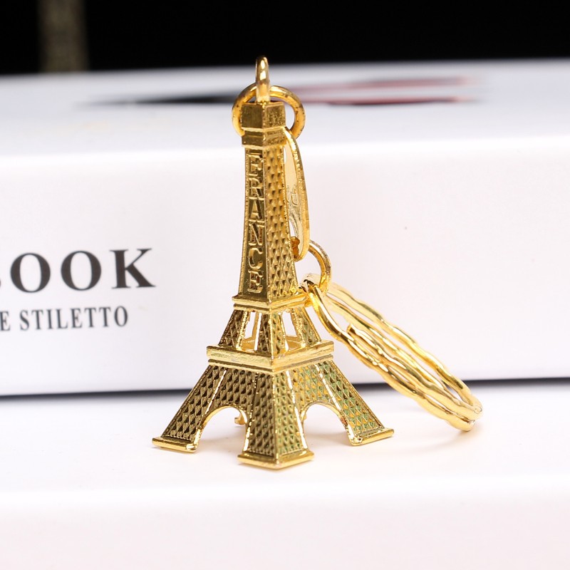 Vintage Paris Eiffel Tower Keychain Collectible Toy HGA1331