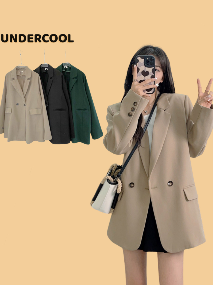 Áo Vest Blazer Trơn Basic UNDERCOOL 3 Màu Đen Be Rêu