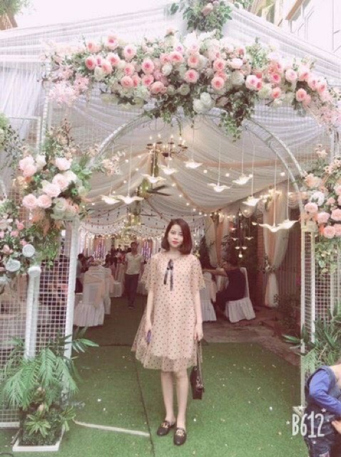 Đầm Bầu Babydoll Chấm Bi Cực Xinh