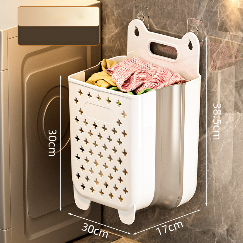 KS Dirty clothes basket, storage basket, foldable household wall hanging, dirty clothes bucket, laundry basket, shower, bathroom, and bathroom artifact