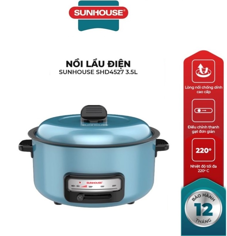 Nồi lẩu điện Sunhouse SHD4527 3.5 lít