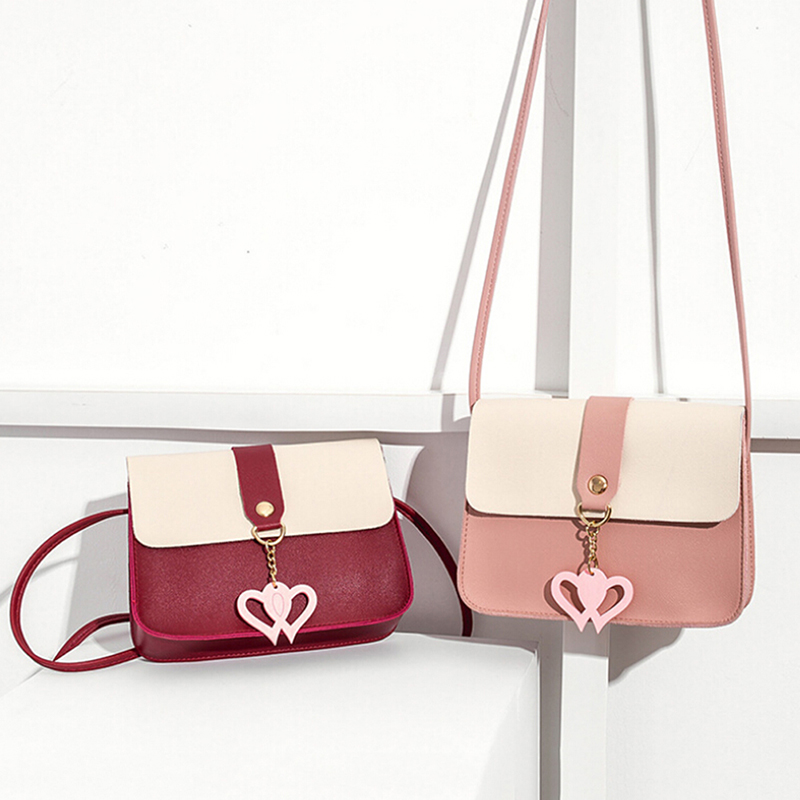 Korean Fashion Women's Cute Heart Sling Bag.