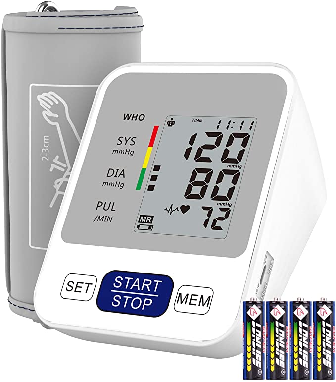 Blood Pressure Machine-Extra Large Upper Arm BP Cuff- Digital BP Monitor  for 2 Users Pulse Rate Monitoring Meter Automatic Blood Pressure Cuff with  2x90 Memories USB Cable-Large Cuff 9-17in(22-42cm)
