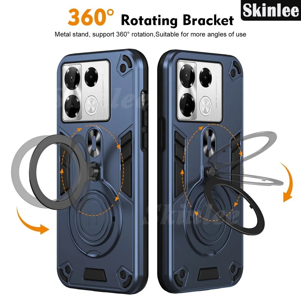 Phone case For infinix Note 40 40 Pro Plus Back cover Shockproof Armor Bumper Stand with Holder Ring Cover casing For infinix Note 40 Pro Cover cases. 