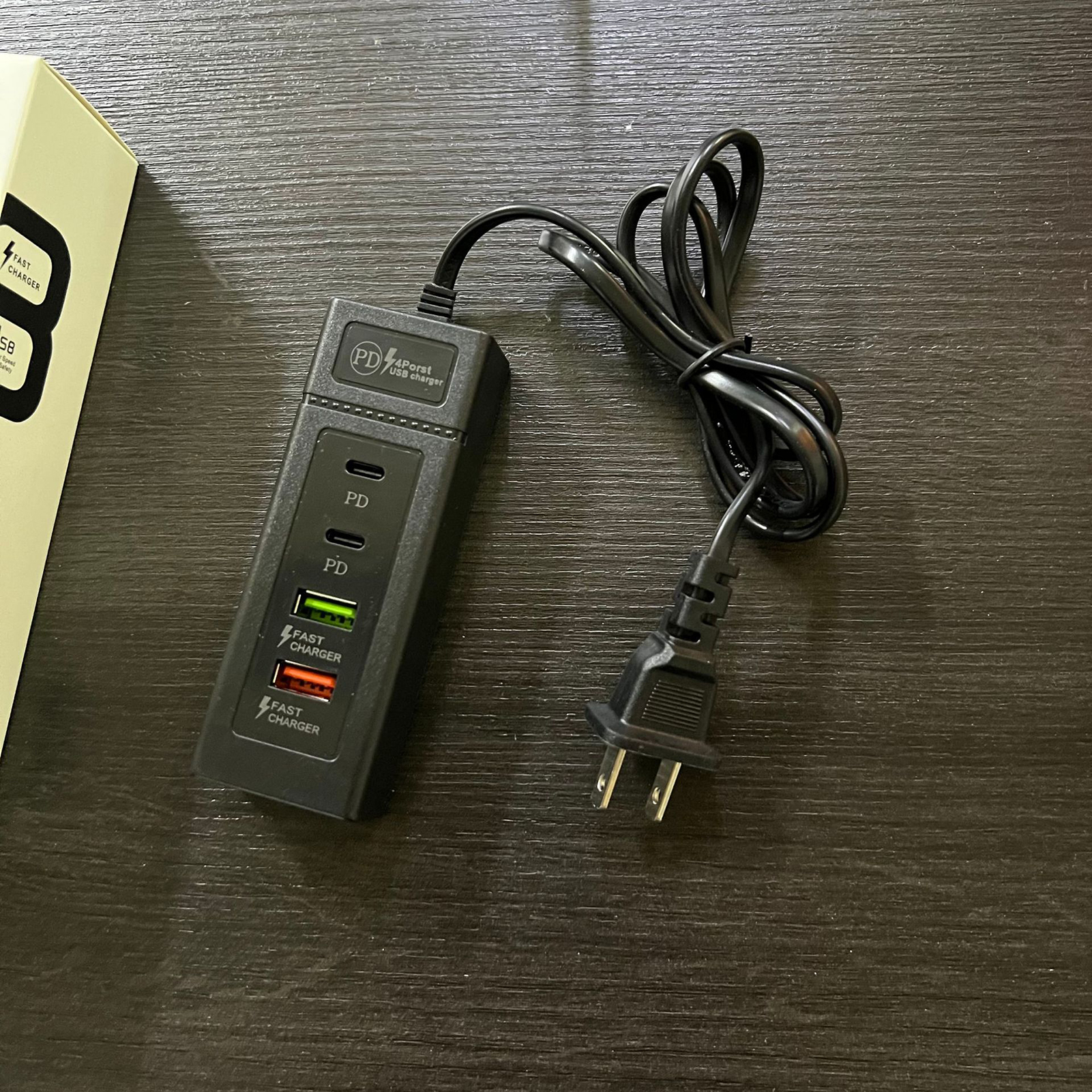 NEWMANA Charger Socket Fast Charging Usb Power Strip Compact Plug Play Multi-port Charger