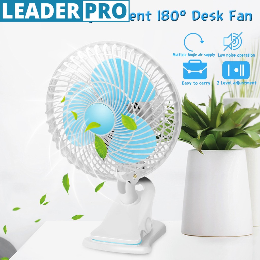 20w mini desktop fan high-speed air desk and clip on fan 180 degree adjustable with fan head clamp for dormitory office 220v