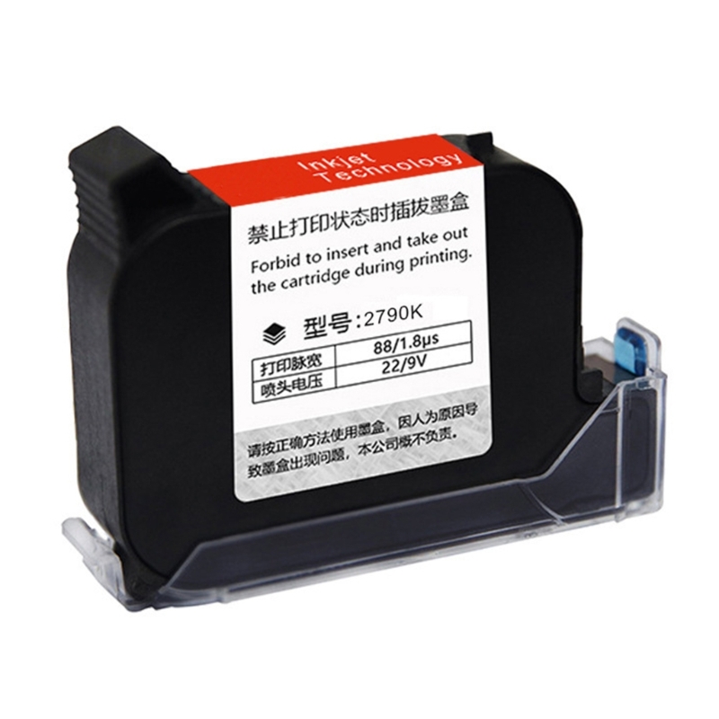 2790k handheld printer ink cartridge fast dry eco solvent 600dpi 12.7mm inkjet printer black ink cartridges 42ml