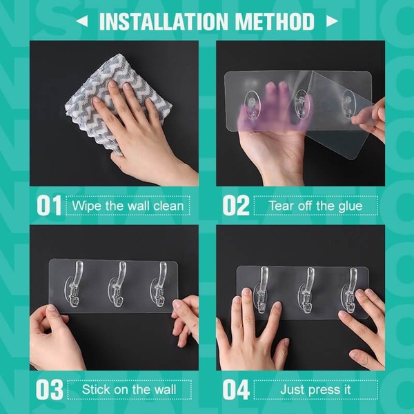 Ready Stock Transparent Adhesive Wall Hook Kitchen Single Hook Bathroom Towel Hook Multifunctional Storage Hook