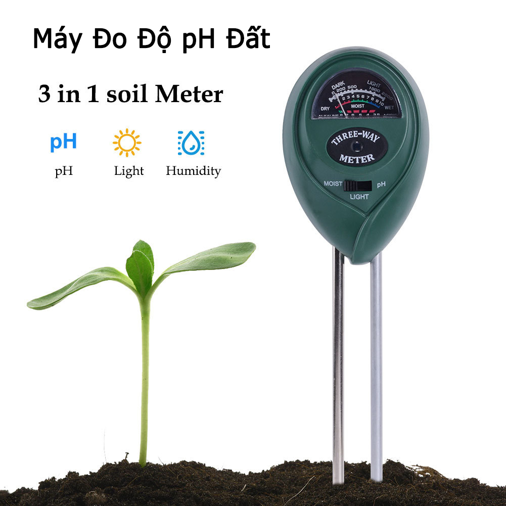 Máy đo đất, thiết bị đo PH đất 4-1 (PH, độ ẩm, ánh sáng, nhiệt độ) máy đo đất chính xác cao