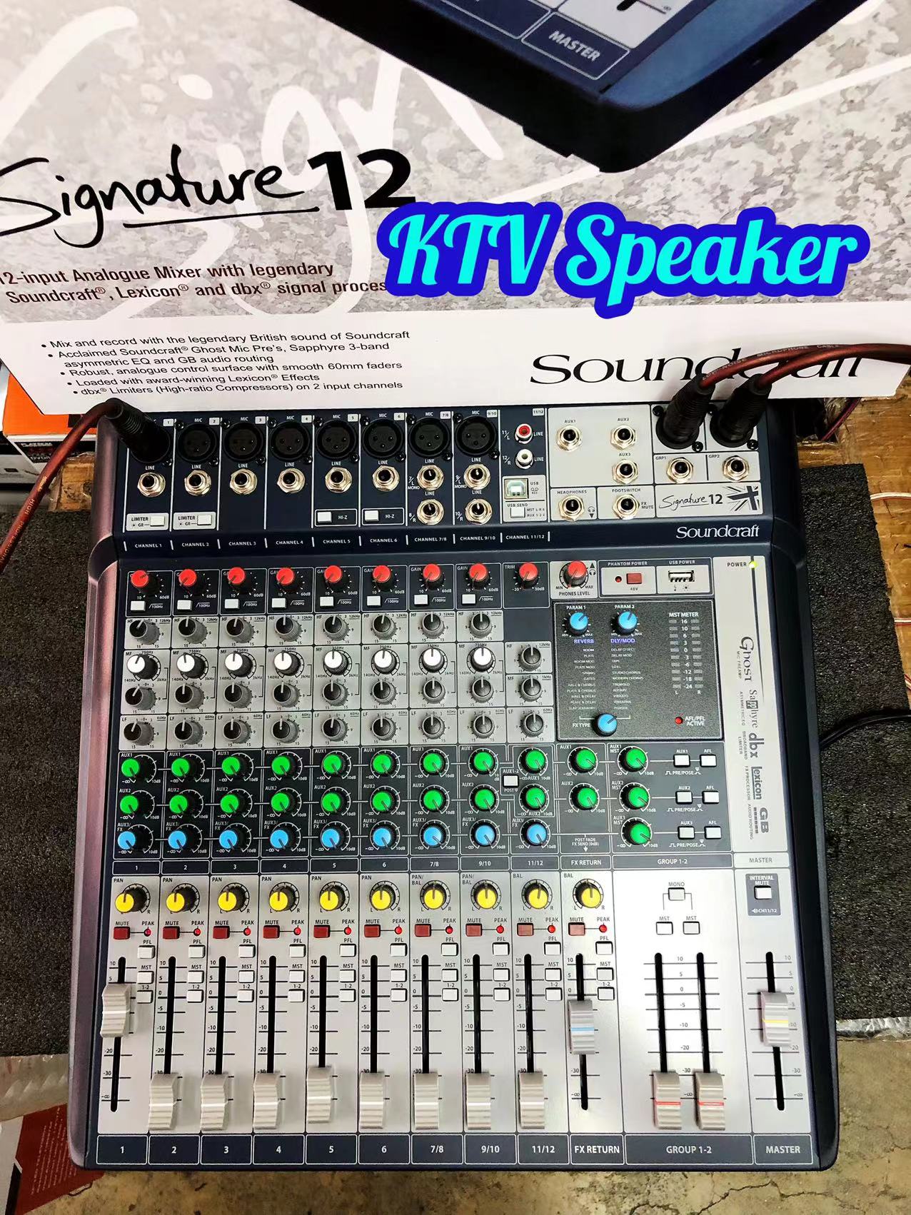 SOUNDCRAFT 12channel compact analogue mixer with builtin effects with