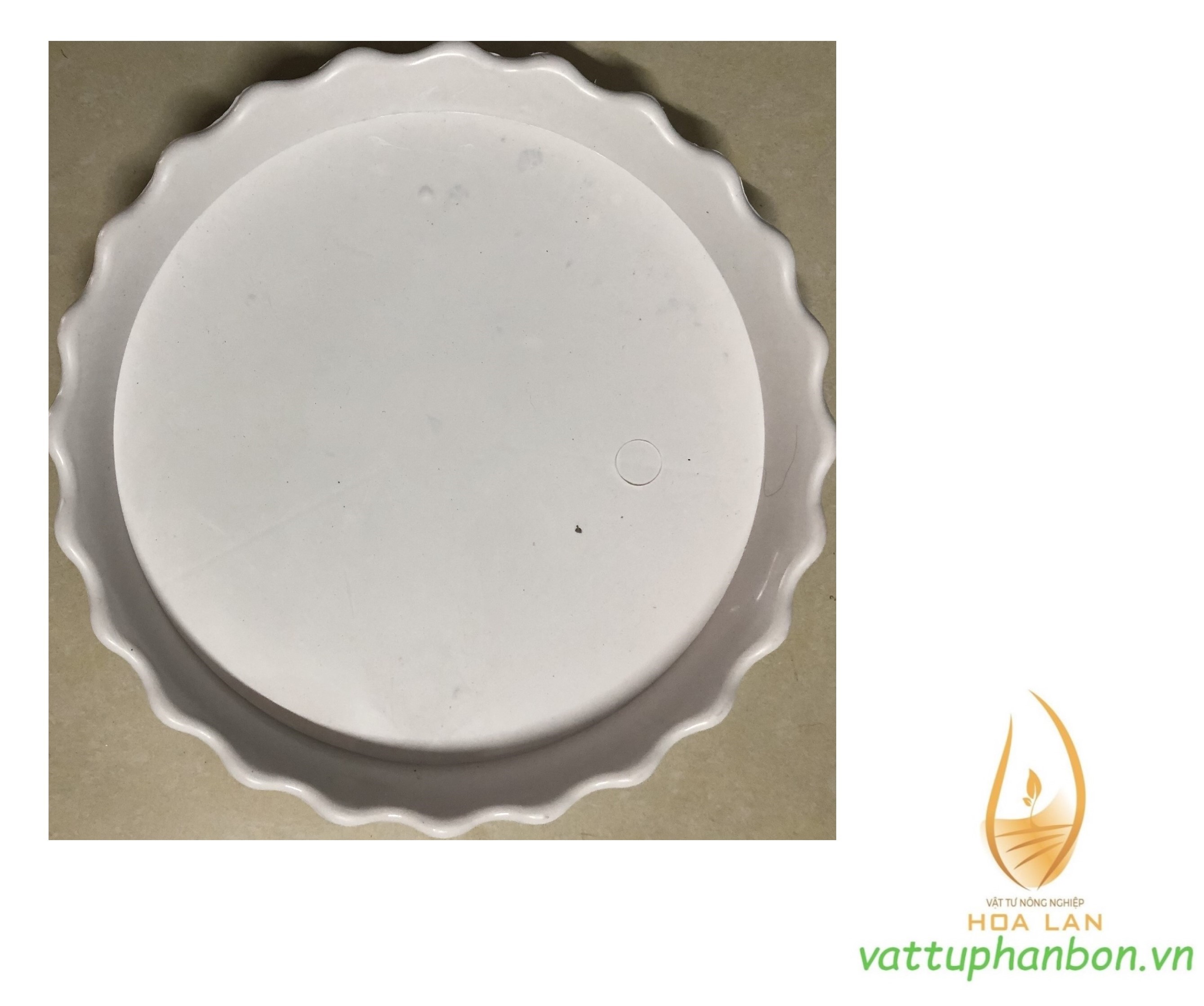 Đĩa lót chậu tròn khía Phi 24cm - #048C#