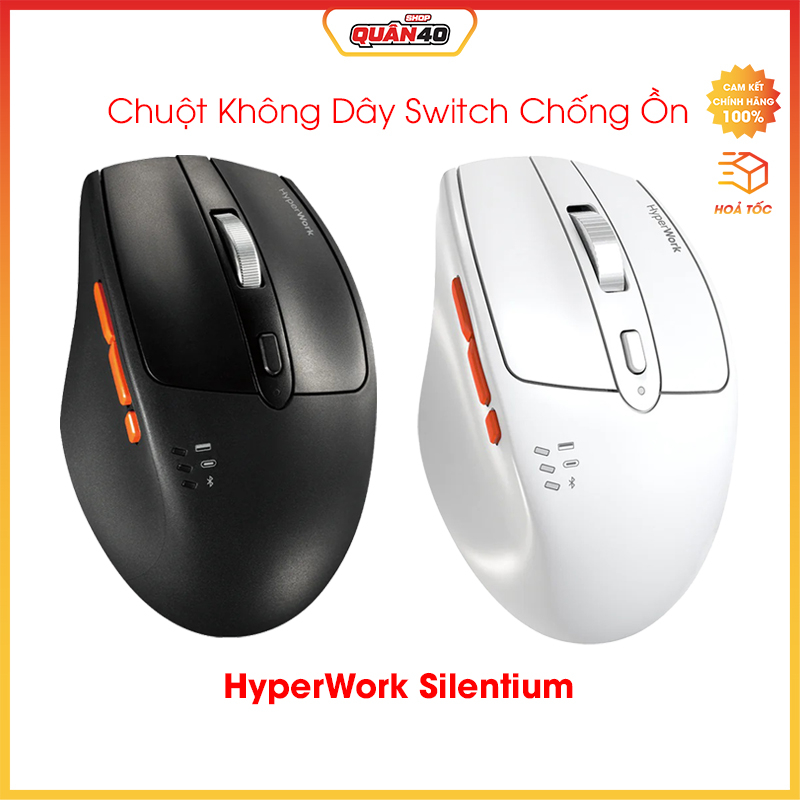 Chuột Không Dây Chống Ồn HyperWork Silentium - Hàng Chính Hãng