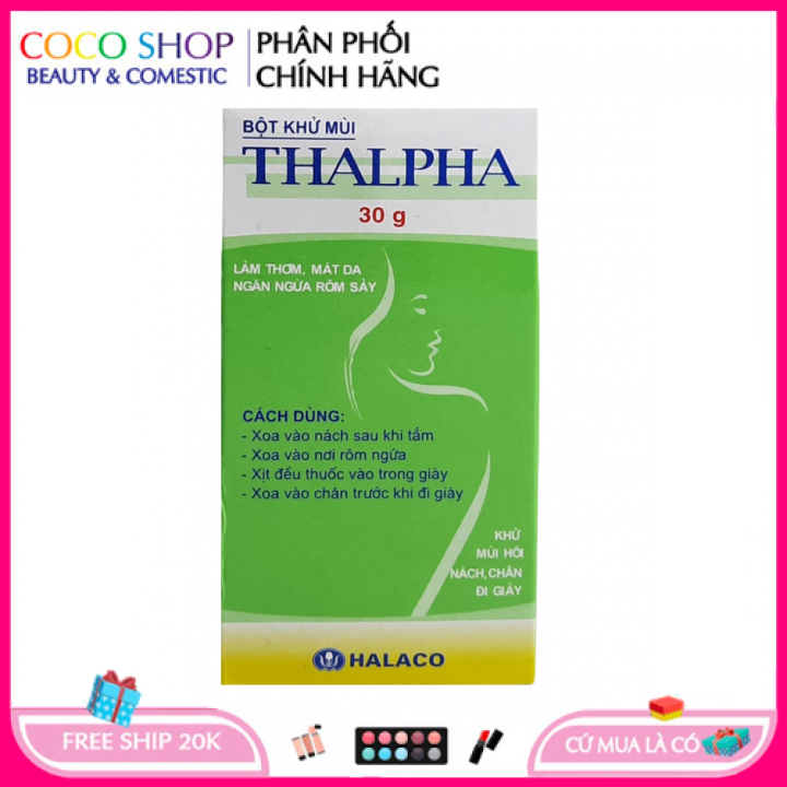 Bột khử mùi, làm thơm, mát da THALPHA 30g
