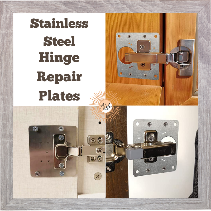 ALife World Stainless Steel Hinges Repair Plates with Free Screw ...