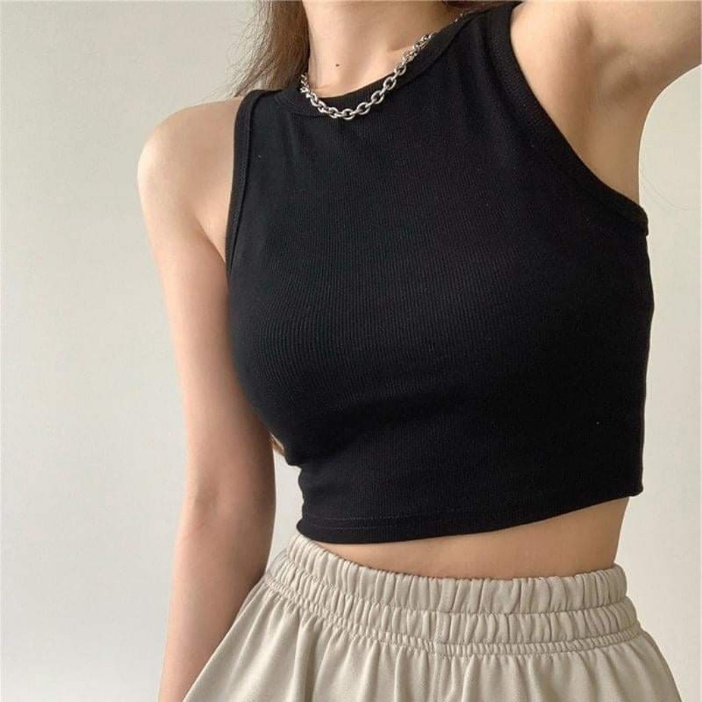 Áo Ba Lỗ Nữ Croptop Cotton Bozip Hè Siêu Mát