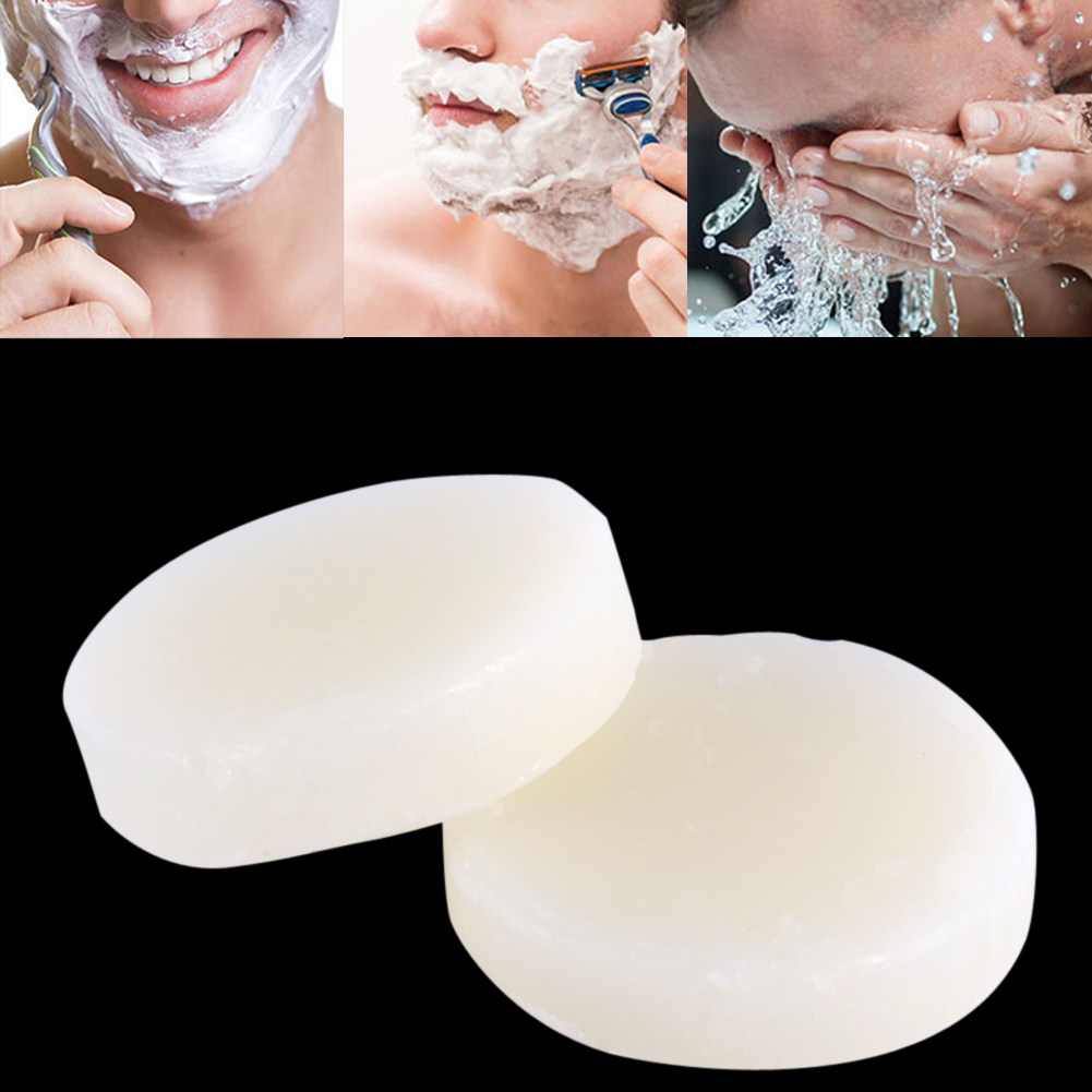 2PCS Handmade Mustaches Shaving Soap Cream Foaming Moisturizing Barbering Salon Shave Tool for Men