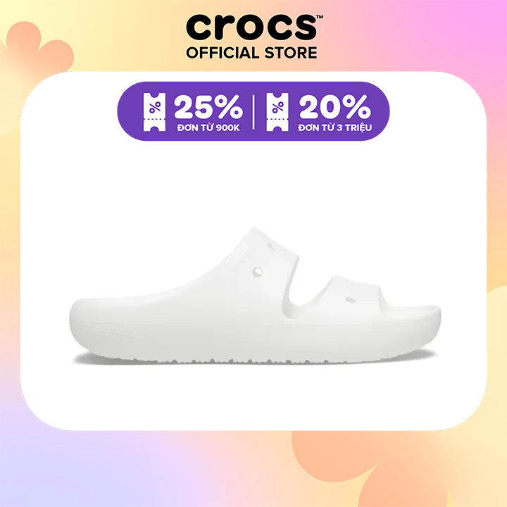 Dép Xăng Đan Unisex Crocs Classic V2 - White - 209403-100