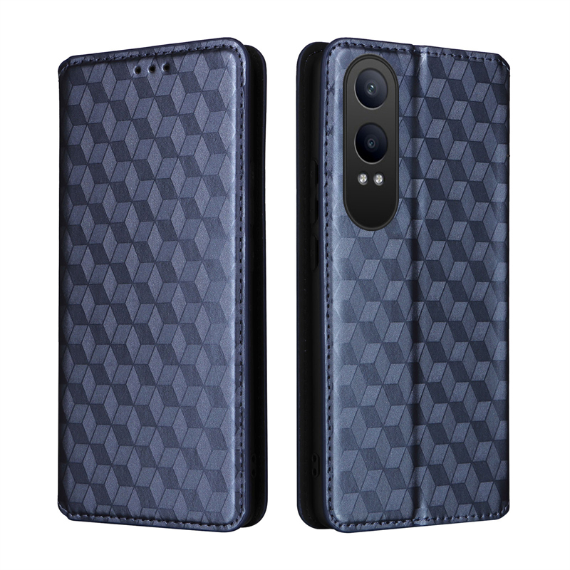 For OnePlus Nord CE4 Lite Flip Case Diamond texture Wallet Card Slot Soft Silicone External Leather Stand Holder Flip Cover for OnePlus Nord CE 4 Lite Back Cover. 