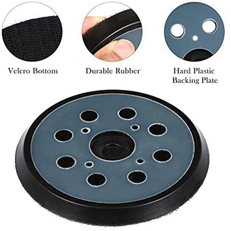 (C G K 5 inch 8 Holes 125mm Hook Loop Sanding Backing Pad for Orbital Sander Disk Discs Backup Stick on Pad