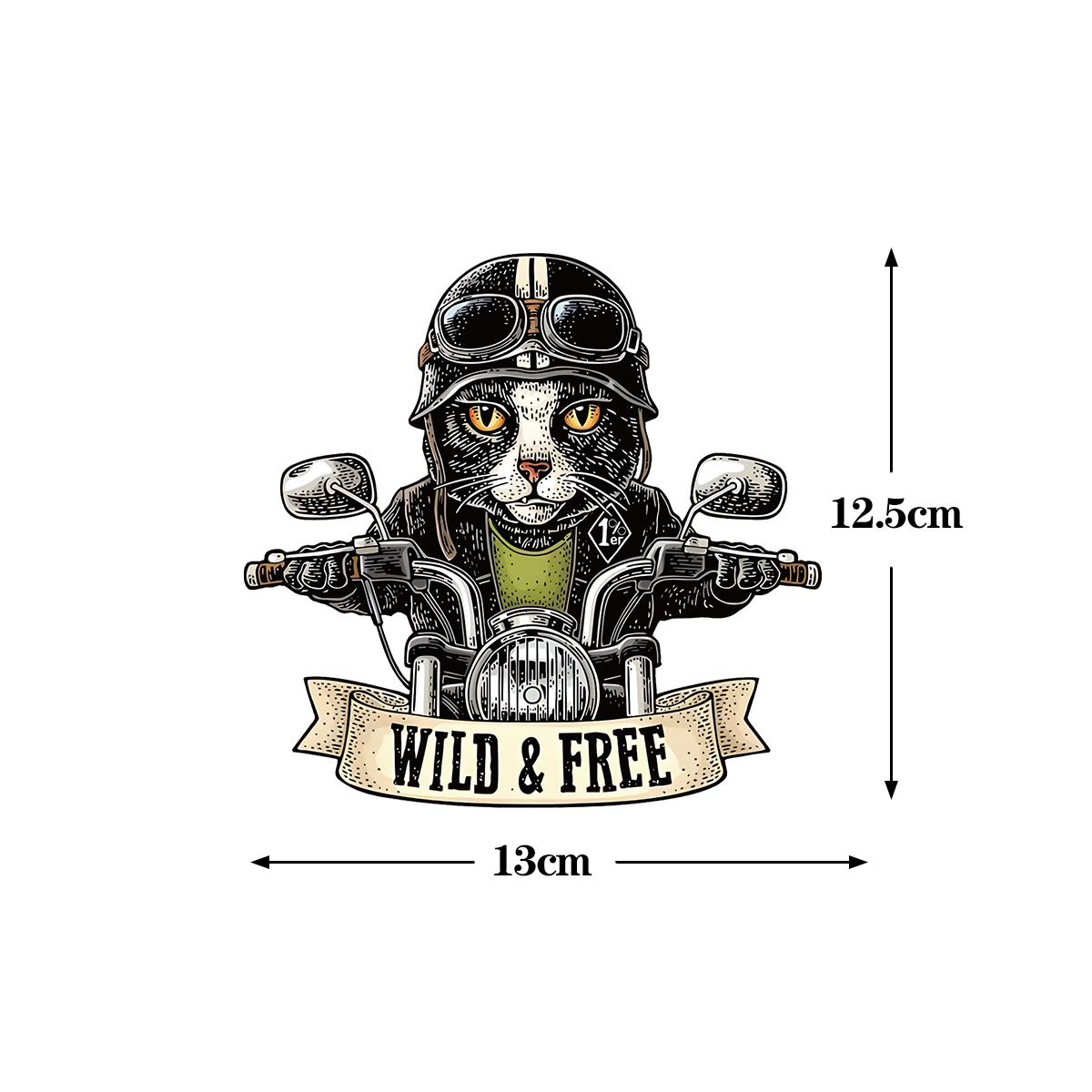 Ride To Live Stickers Motorcycle Wild Free Decal Fuel Tank Cat Knight Decoration Sticker Suitable for Harley