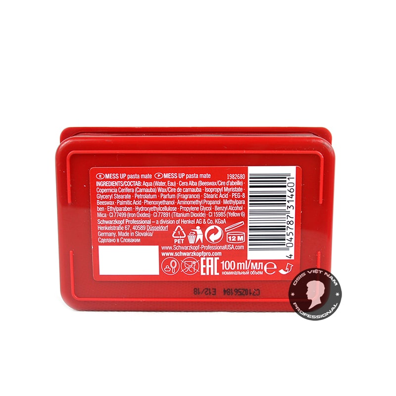 Sáp Vuốt Tóc Nam Osis +2 Mess Up 100ml Nhập Khẩu Đức