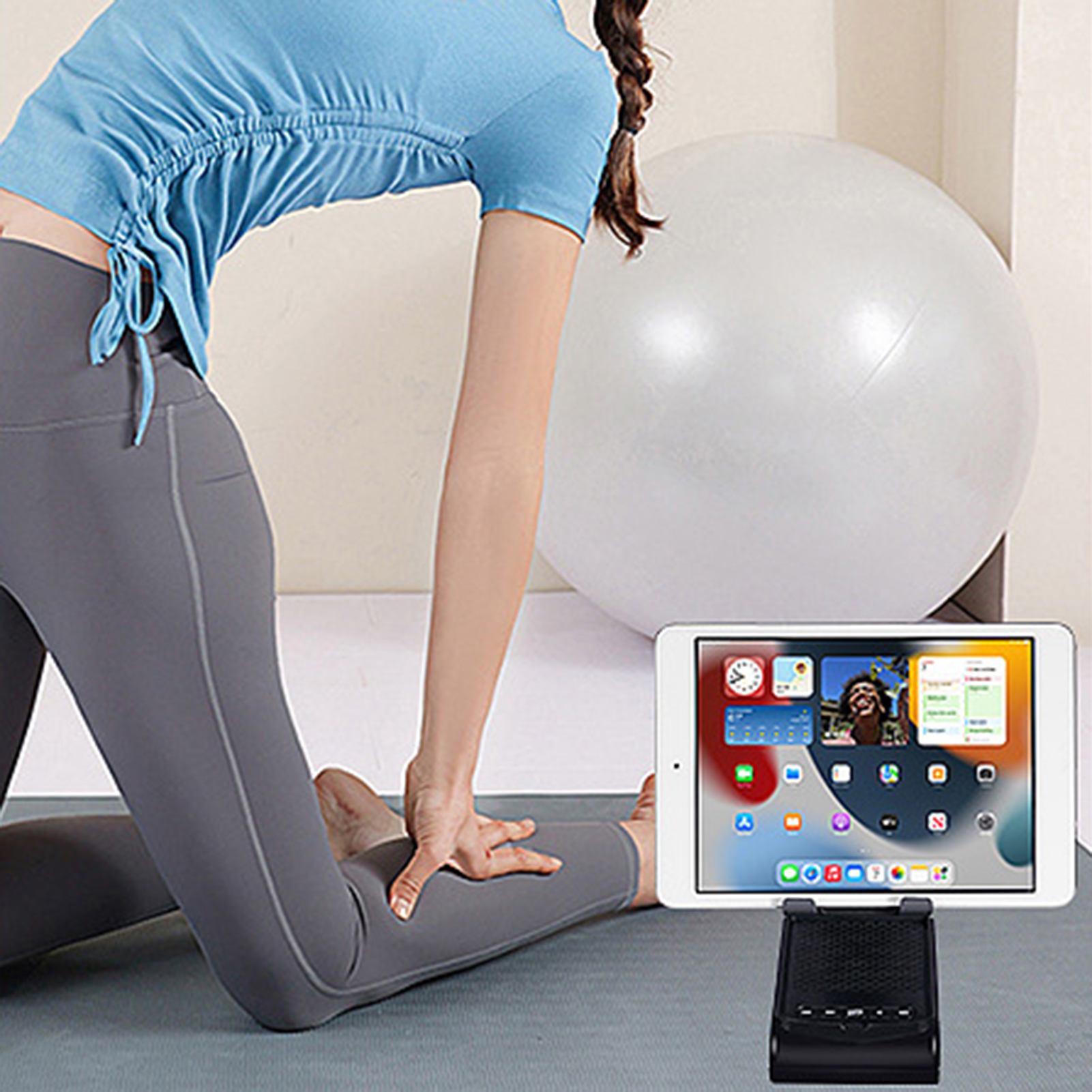 Anxinshui Giá để điện thoại di động với Bluetooth tương thích loa đa mục đích giá đỡ điện thoại Loa Bluetooth không dây điện thoại di động giá để điện thoại đứng