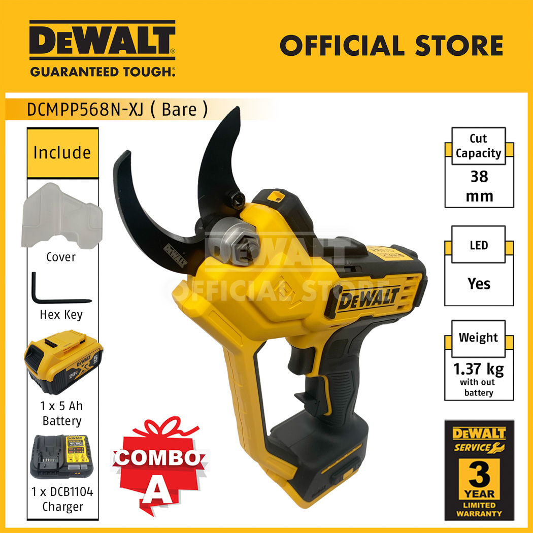 Dewalt DCMPP568N-XJ 18/20V Cordless Pruner ( Bare Unit ) ( DCMPP568N ...