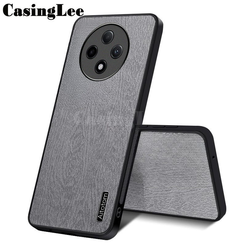 For OPPO F27 Pro / F27 Pro+ Case Wood Texture Canvas Hrad Shockproof For OPPO F27 Pro Plus Back cover Phone Cases.