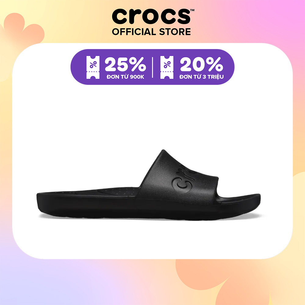 Dép quai ngang Unisex Crocs Slide - Black - 210088-001