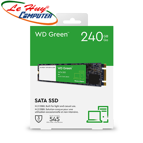 Ssd western digital green 240gb m.2 2280 wds240g3g0b