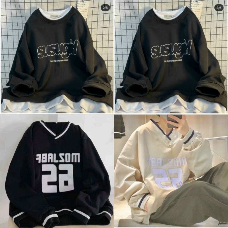 ÁO SWEATER - ÁO NỈ NGOẠI - THIẾT KẾ HOẠ TIẾT CHỮ IN 3D FORM RỘNG DỄ PHỐI ĐỒ