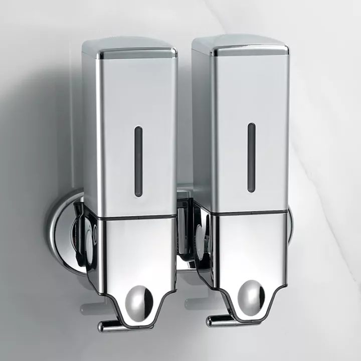 Hộp đựng dầu gội sữa tắm Kosko GANGANG-GGTĐ02 gắn tường vuông - đôi lắp đặt dễ dàng , Hộp đựng nước rửa tay gắn tường bình đựng dầu gội