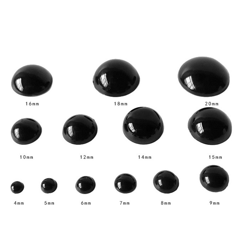 Túi 10 Đôi Mắt thú dán màu đen size 5mm,4mm,6mm_LM37
