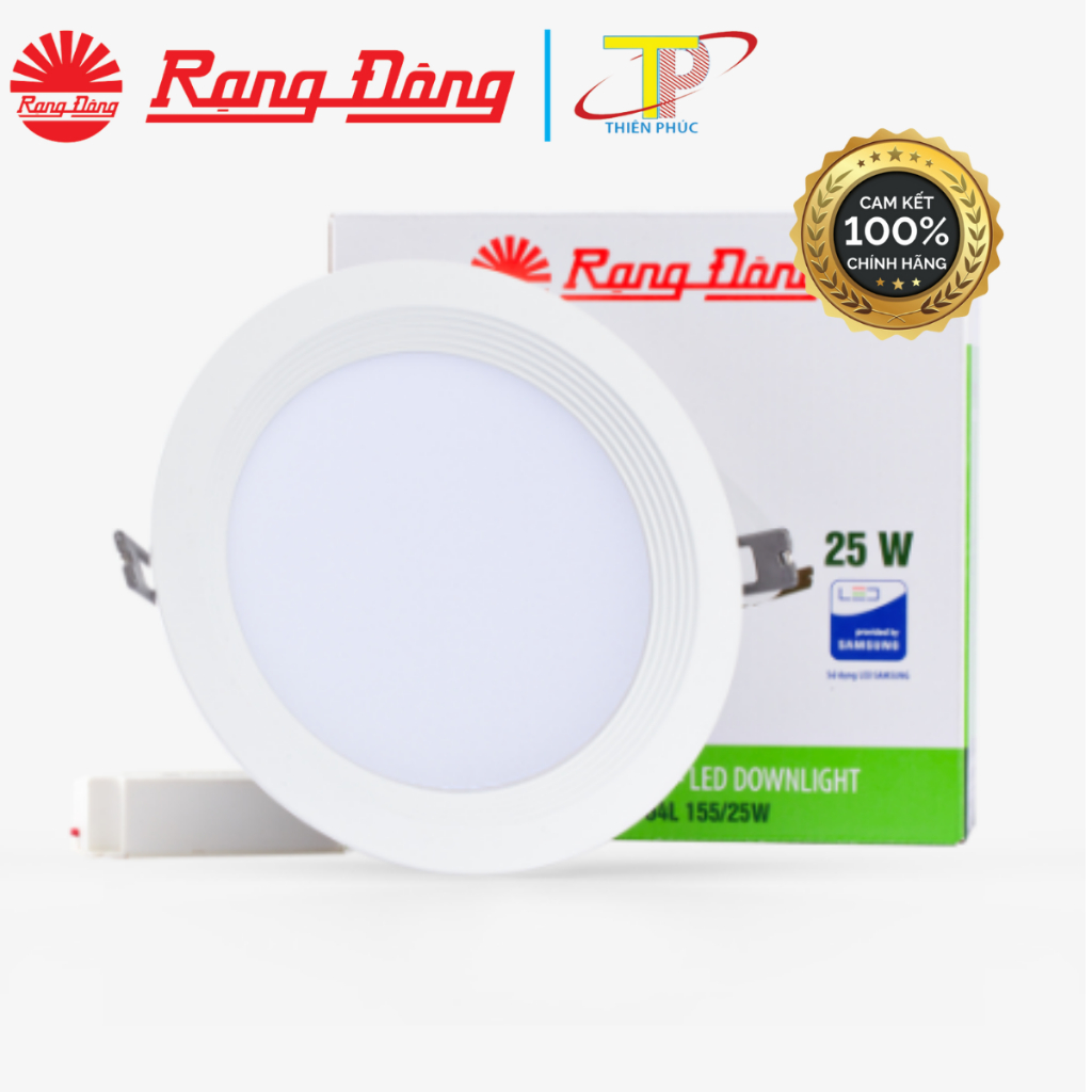 Đèn LED âm trần RẠNG ĐÔNG downlight AT04 công suất 16w/25w