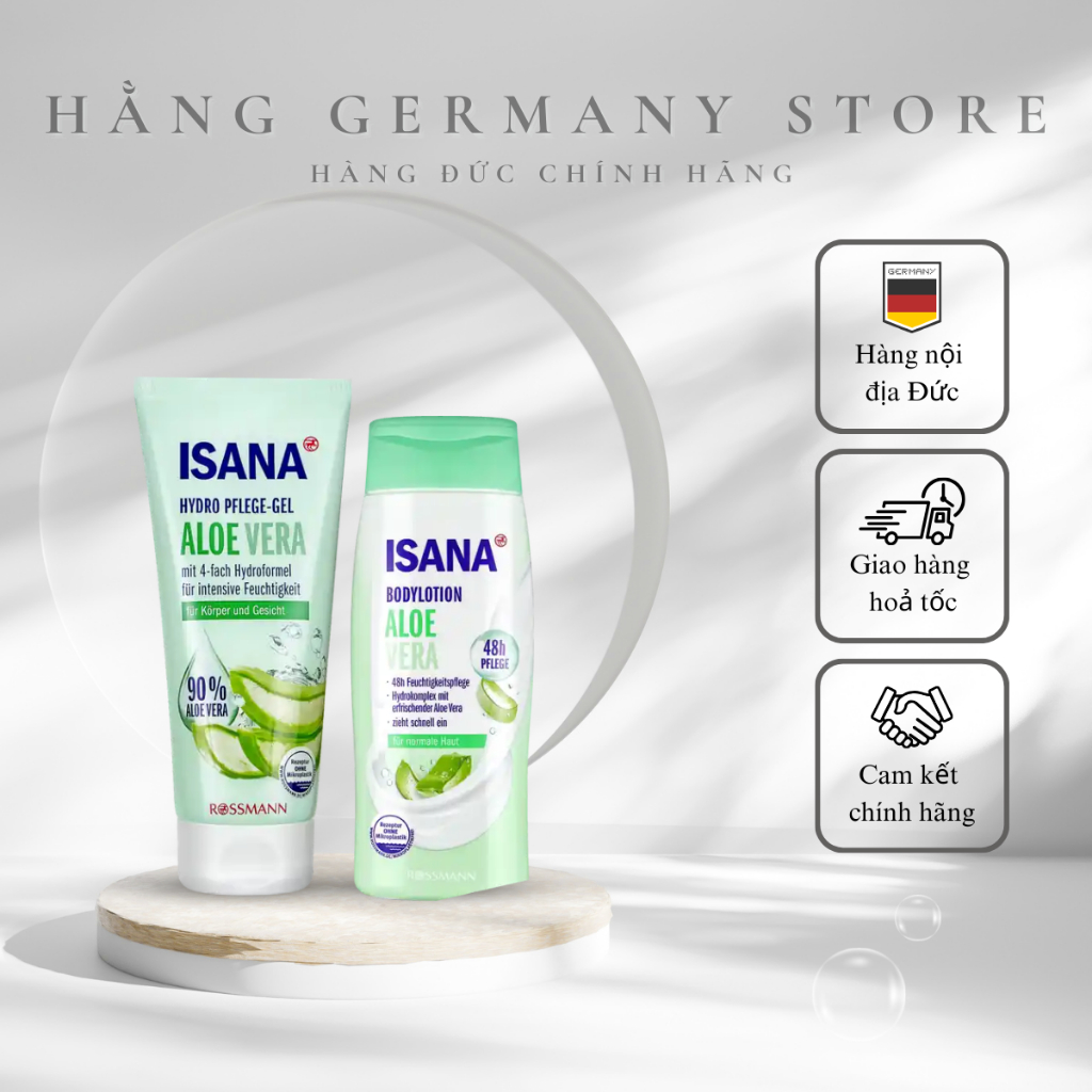 Kem, el dng th chit xut l hi bodylotion ISANA Aloe vera lm du da,  dng m | Lazada.vn