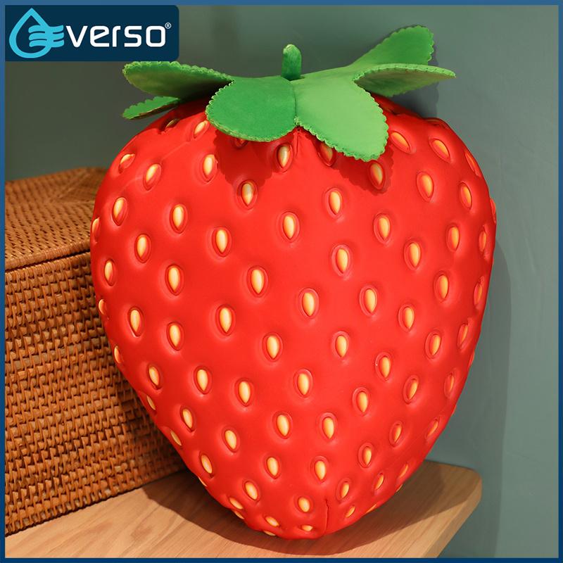 Everso Strawberry Pillow Decorative Cute Throw Pillow Soft Comfortable Plush Strawberry Shaped Cushion Strawberry Pillow Strawberry Backrest Pillow for Office