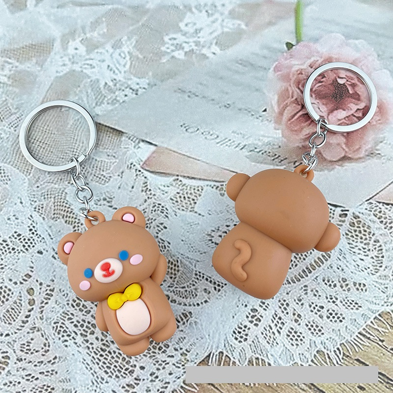 Móc khóa bò thỏ gấu cute