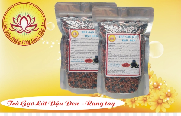 TRÀ GẠO LỨT ĐẬU ĐEN RANG TAY 500gram