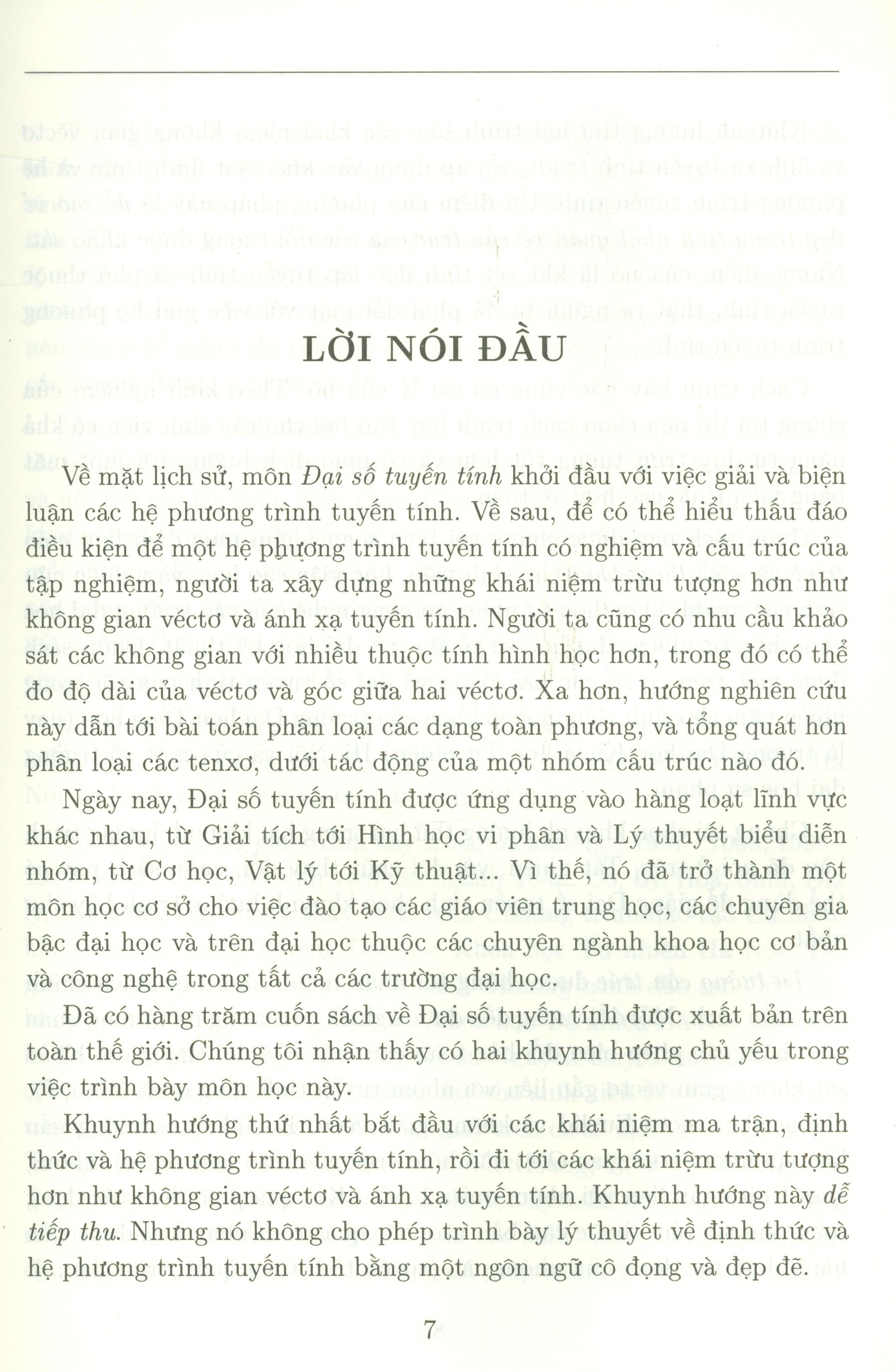 Đại Số Tuyến Tính