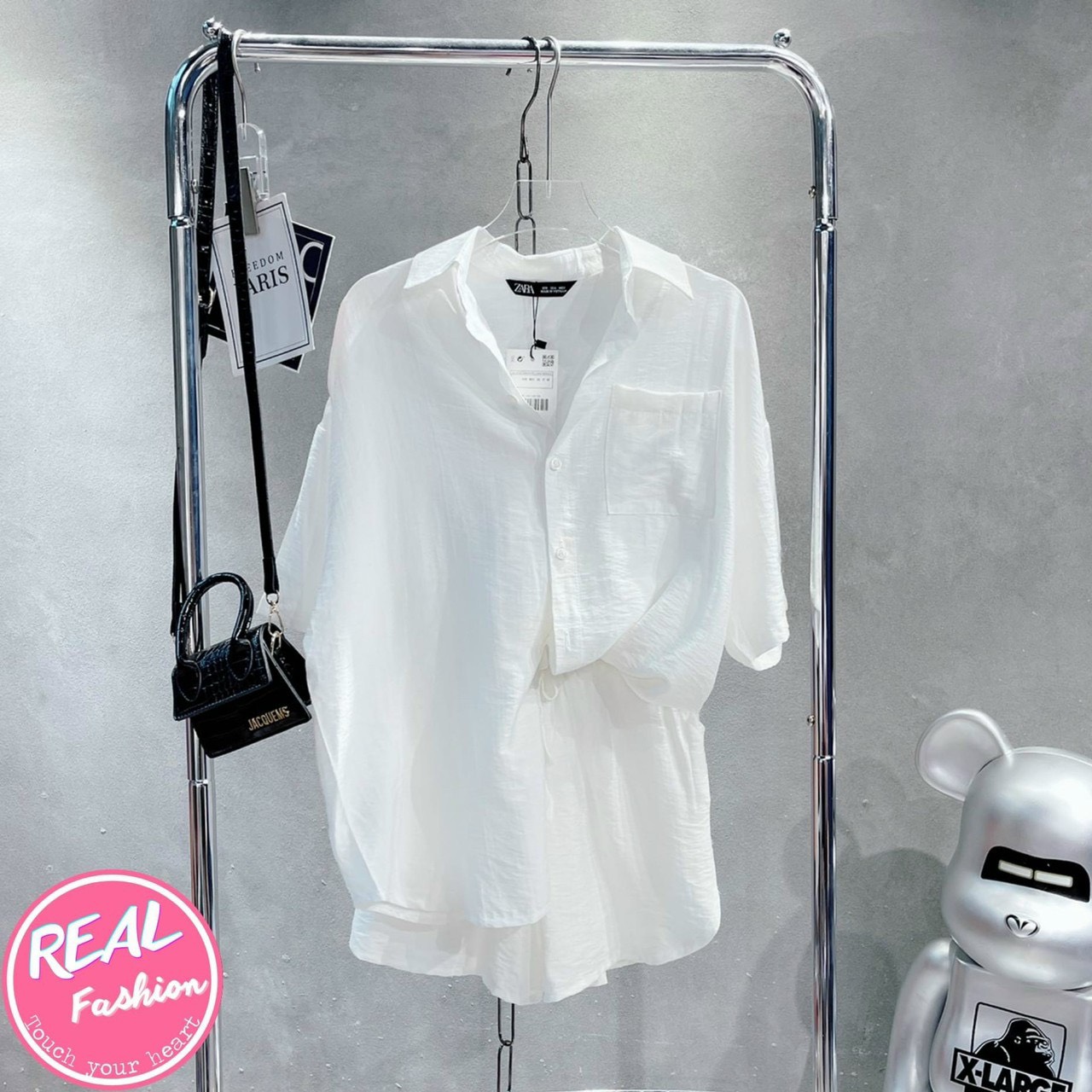 Sét bộ đồ nữ, sét áo sơ mi tay dài mix quần short nữ, sét bộ đũi from rộng ,áo sơ mi quần short đùi, bộ đồ mặc nhà đi chơi