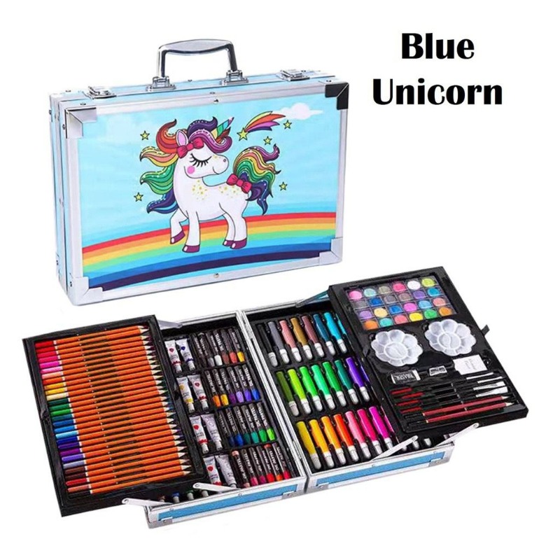 Unicorn Art Set with Aluminum Box for Kids - 145-Piece