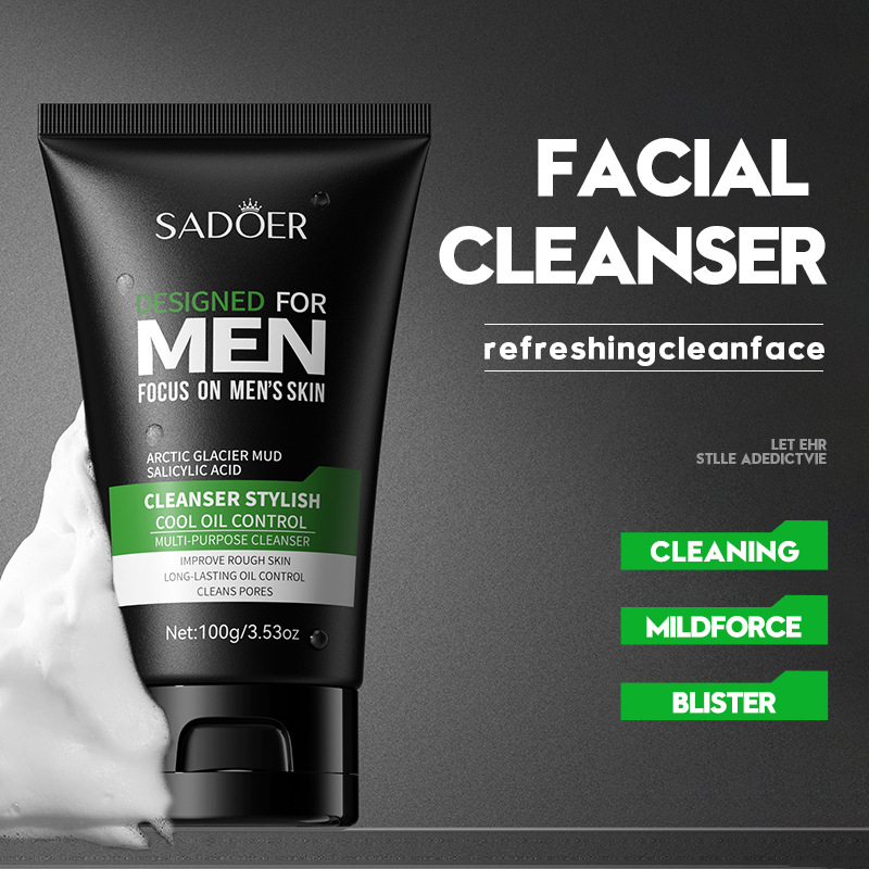 Facial cleanser for men Multi-effect Cleanser Oil Control Acne Clearing ...