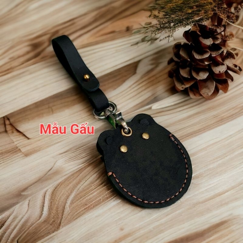 Bao da Apple Airtag, Thẻ từ RFID, Móc Khoá (da thật handmade)